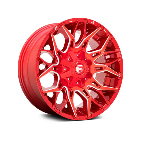 FUEL® - D771 TWITCH 1PC Candy Red with Milled Accents