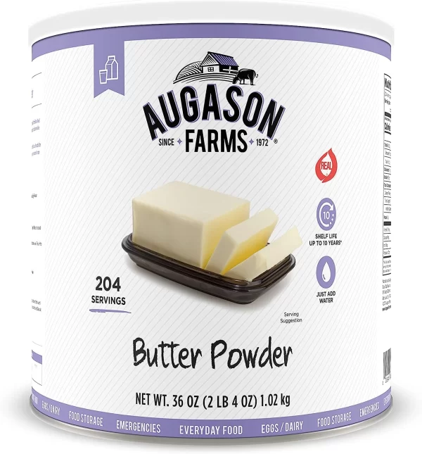 Augason Farms Butter Powder 2 Lbs 4 Oz No. 10 Can