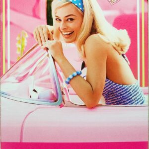 Barbie The Movie Doll, Margot Robbie as Barbie, Collectible Doll Wearing Pink and White Gingham Dress with Daisy Chain Necklace