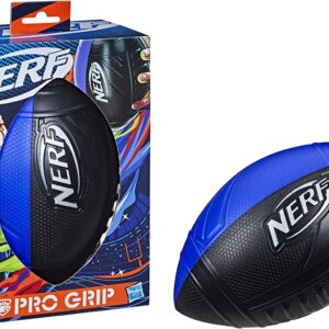 NERF Pro Grip Football, Blue, Classic Foam Ball, Easy to Catch & Throw, Balls for Kids, Kids Sports Toys