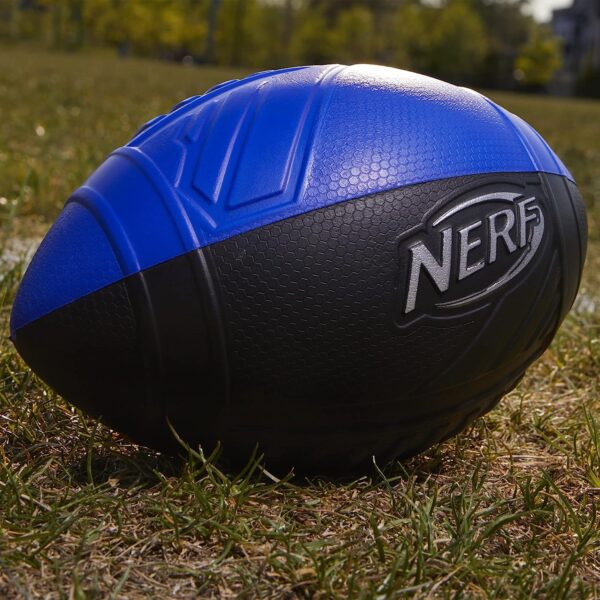 NERF Pro Grip Football, Blue, Classic Foam Ball, Easy to Catch & Throw, Balls for Kids, Kids Sports Toys